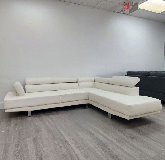 White-Sectional-Sofa ⚜️ Sofá-Seccional-Blanco 🚚[Fast-Delivery]💨