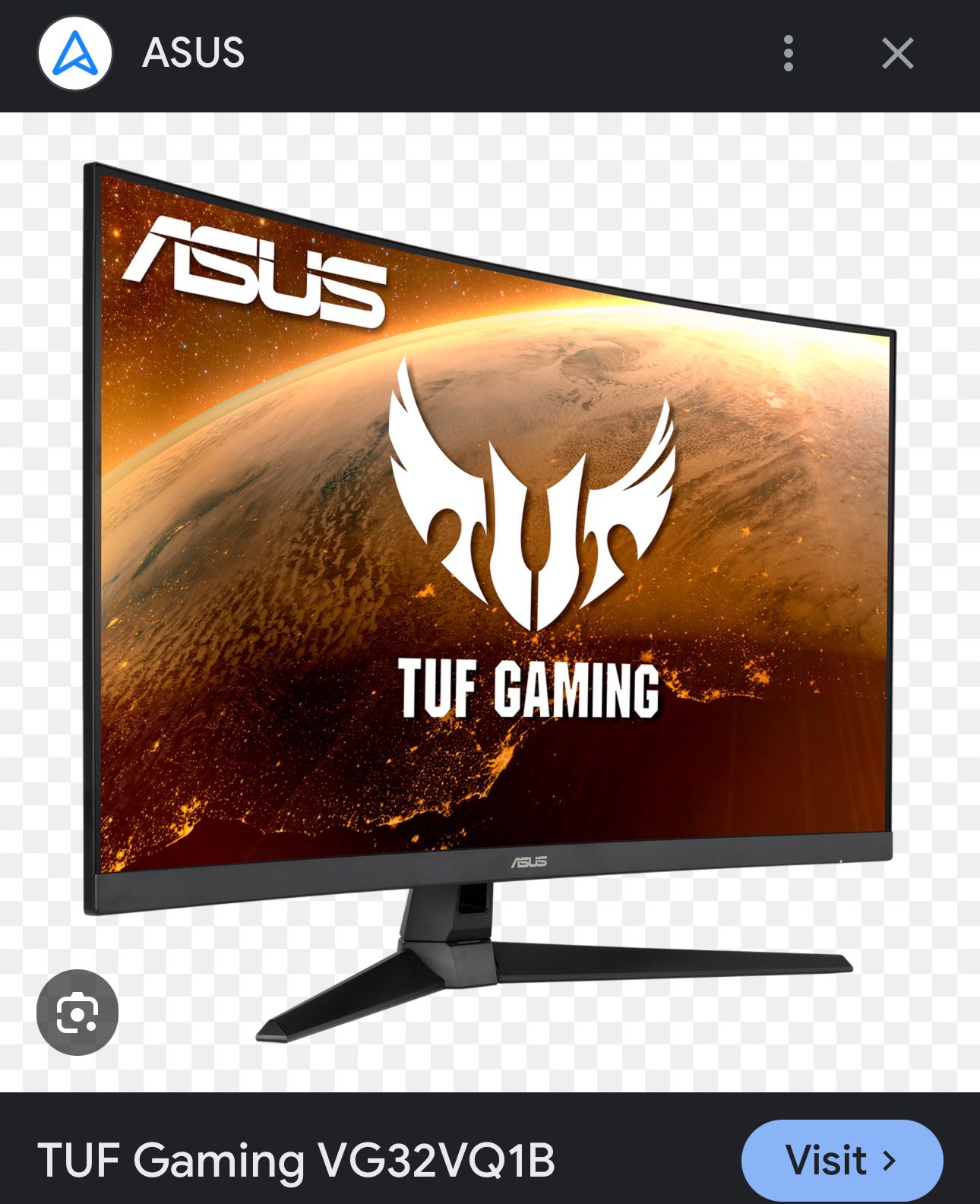 Asus Tuf Gaming curved monitor vg32vq1b