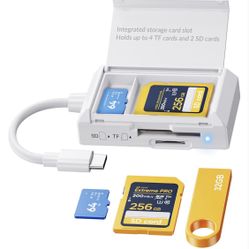 Brand: HOURUNTAIL SD/TF Card Reader USB Type C with SD Card Storage&USB 3.0 Card Adapter SD Memory Card Reader for i Phon15 16/Android Phone/Pad/PC/La