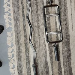 Tricep Barbell And Curl Barbell 
