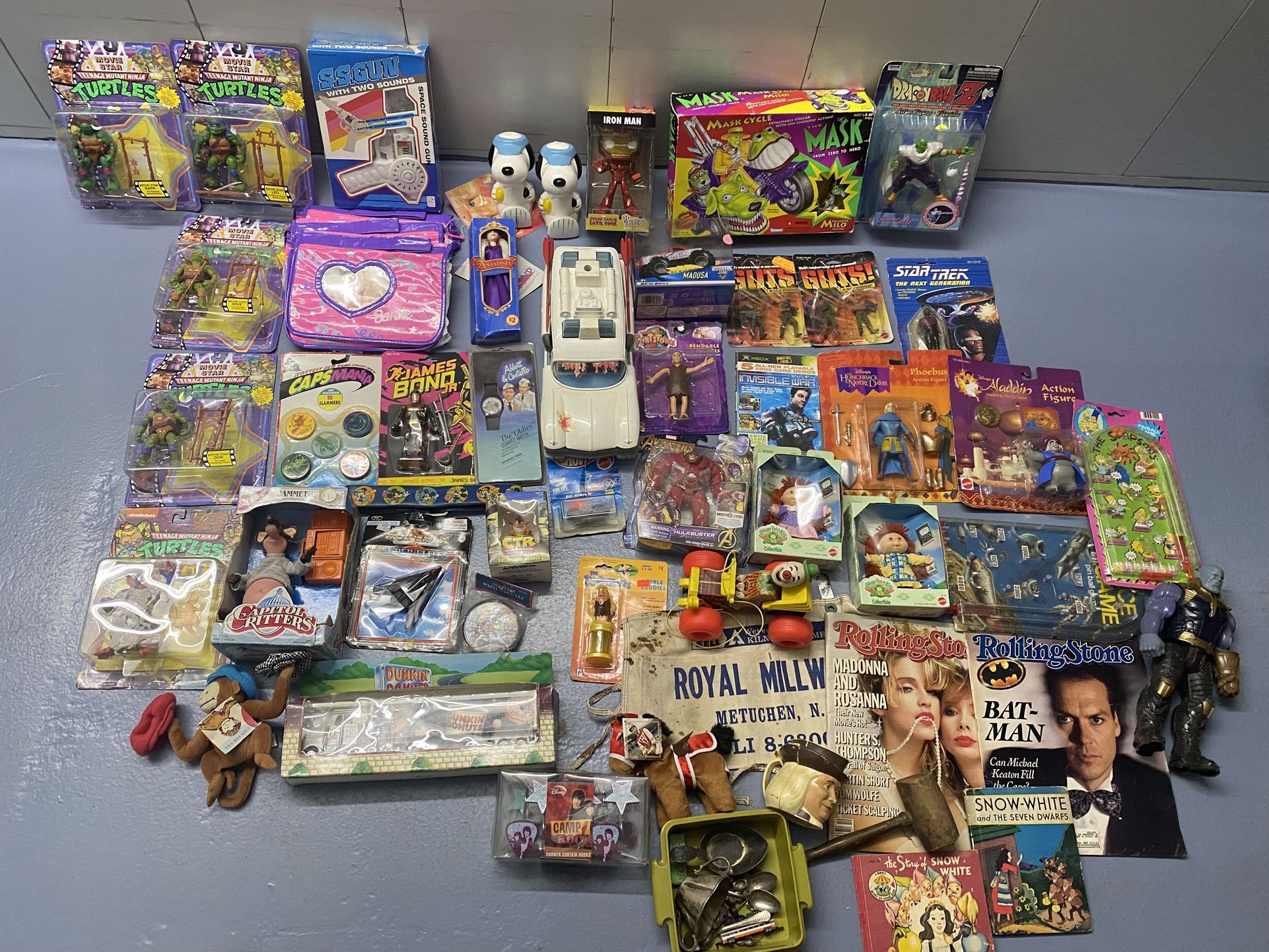 Huge Lot Of Toys Collectibles Action Figures Shirts Vintage Toys