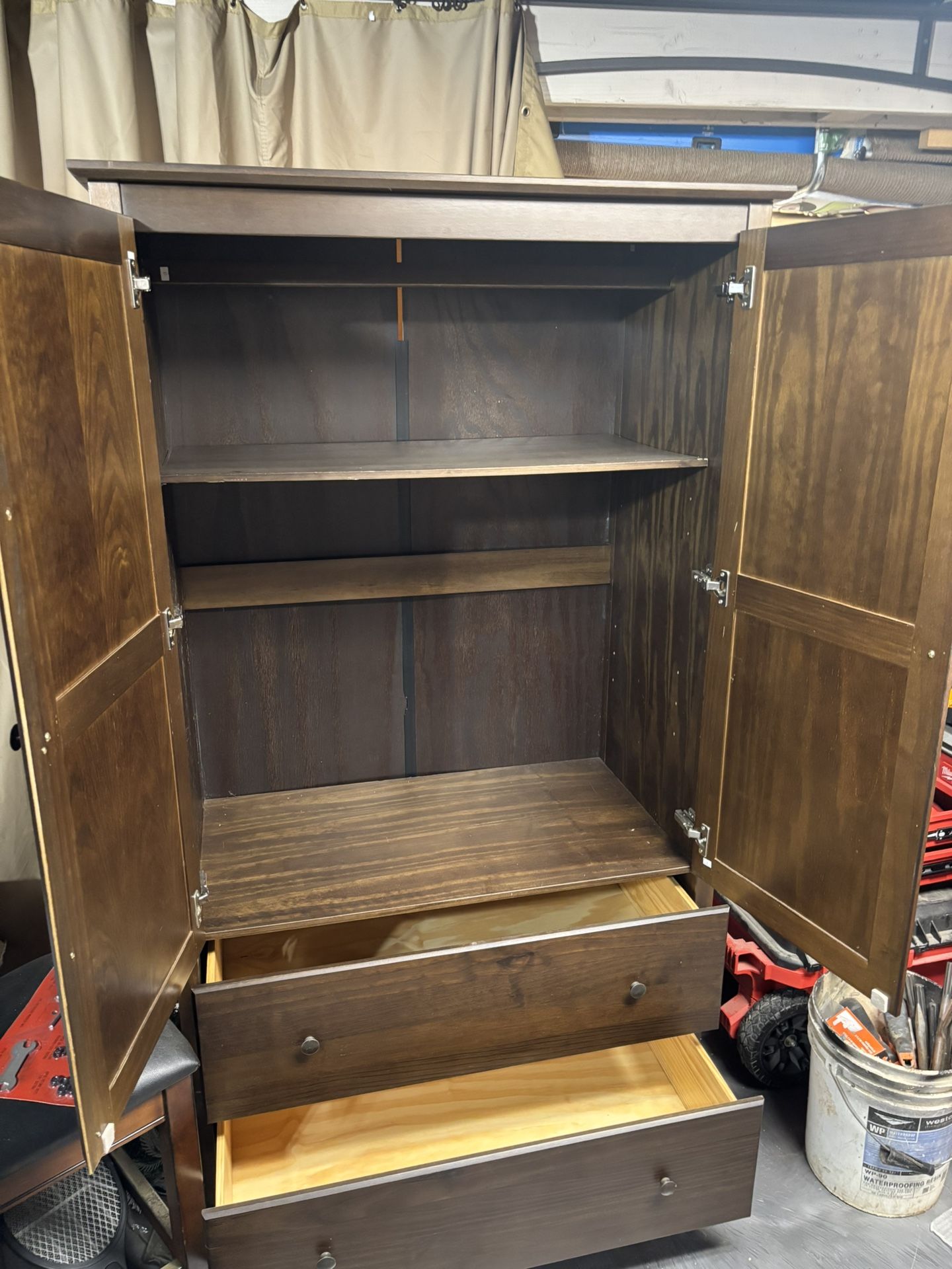 Used  Shaker Solid Wood Armoire