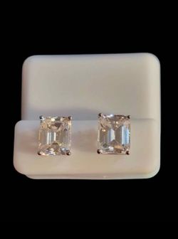 Moissanite .925 silver earrings