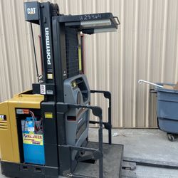 Caterpillar order picker forklift 3000 pound capacity model NOR 30 24 V runs great batteries great