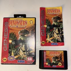 Dinosaurs For Hire Sega Genesis Complete Rare