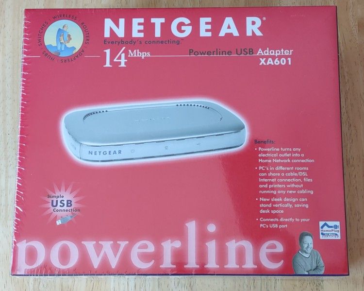 Netgear AX601 Powerline 14 Mbps USB Hubs/Switches/ Wireless/Router/Adapter - New