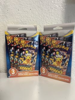 2x Pokémon Scarlet & Violet Surging Sparks Booster Packs Trading Cards