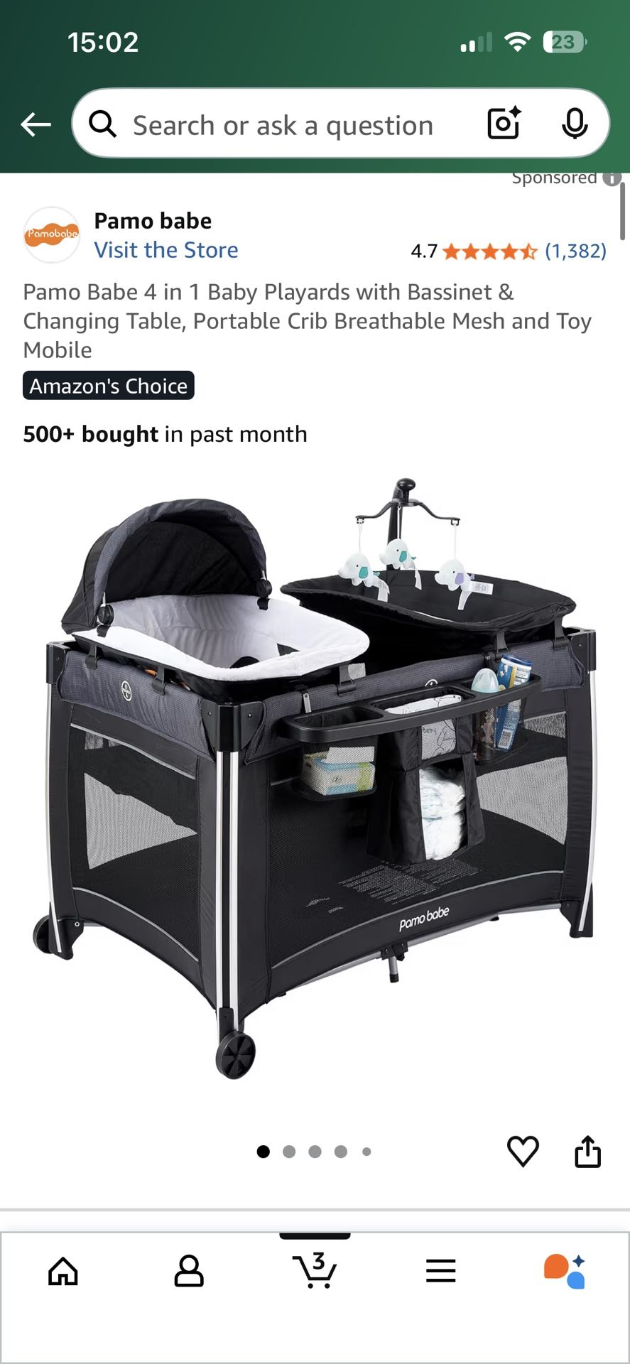 Pamo Baby Bassinet Changing Table Combo 