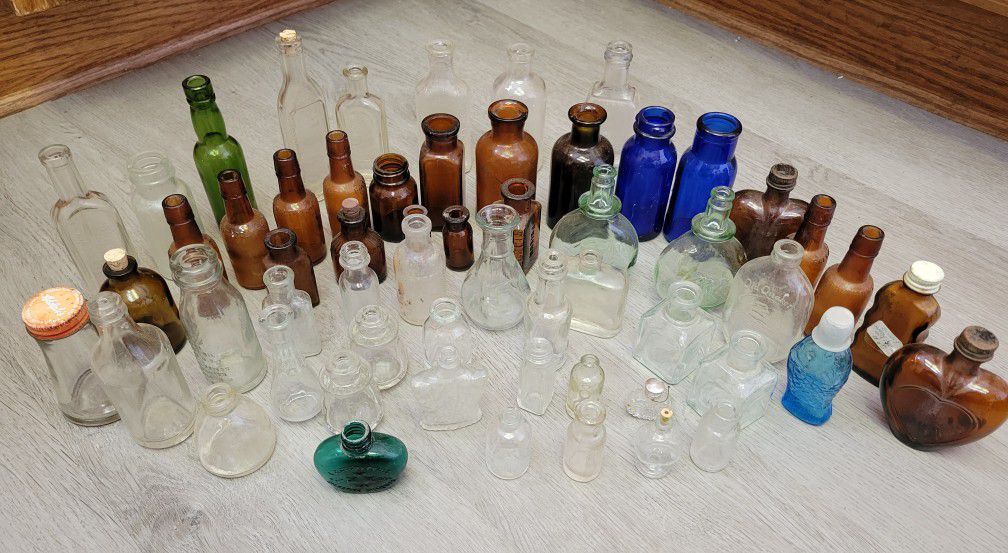 Antique Small Glass Bottles 