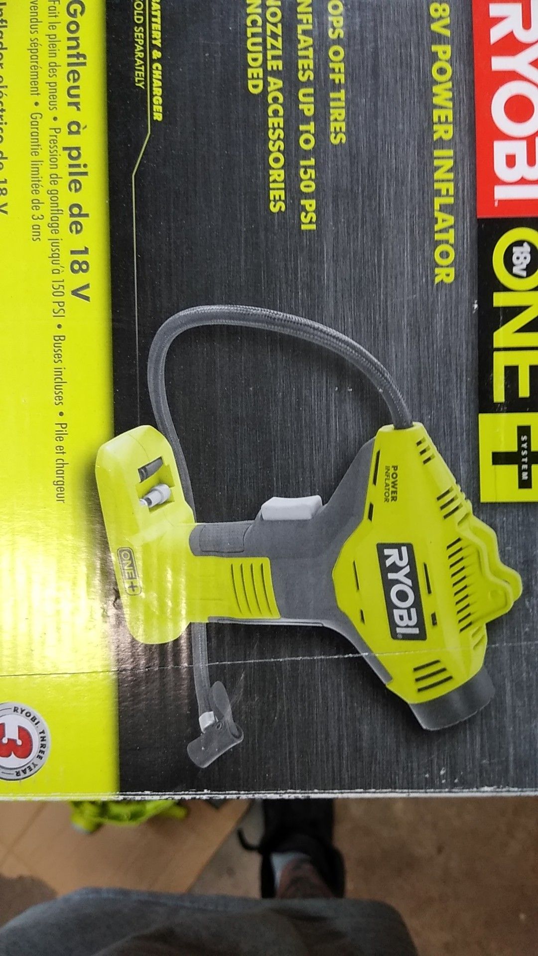 RYOBI 18-Volt ONE+ Cordless Power Inflator (Tool-Only)