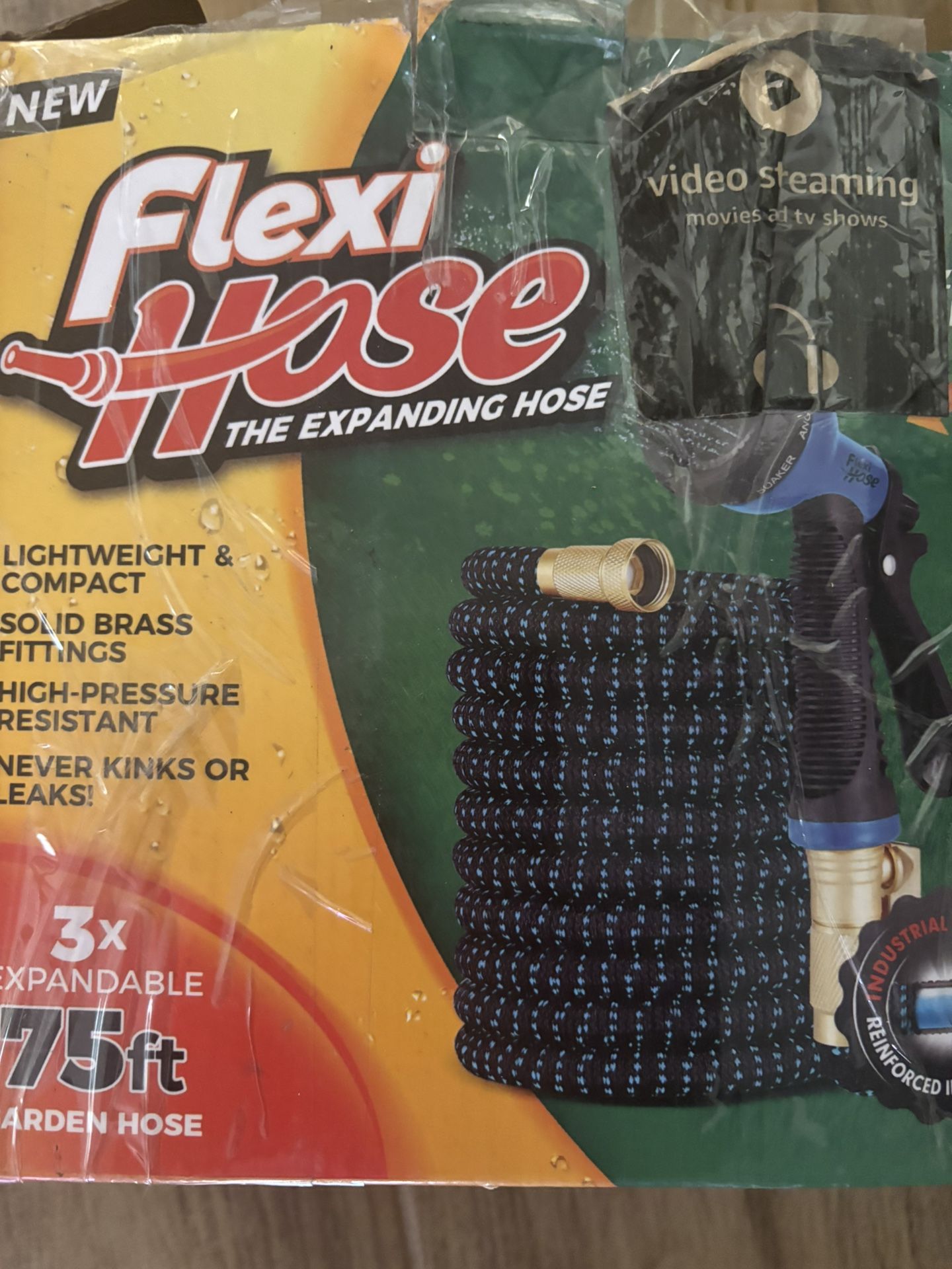Epic Flexi Hose 75 Feet, 3/4” Solid Brass, With Nozzle