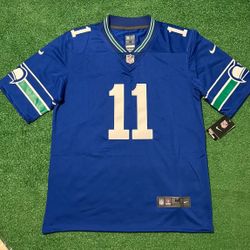 Seattle Seahawks Jaxson Smith-Njigba Throwback Blue Jersey 