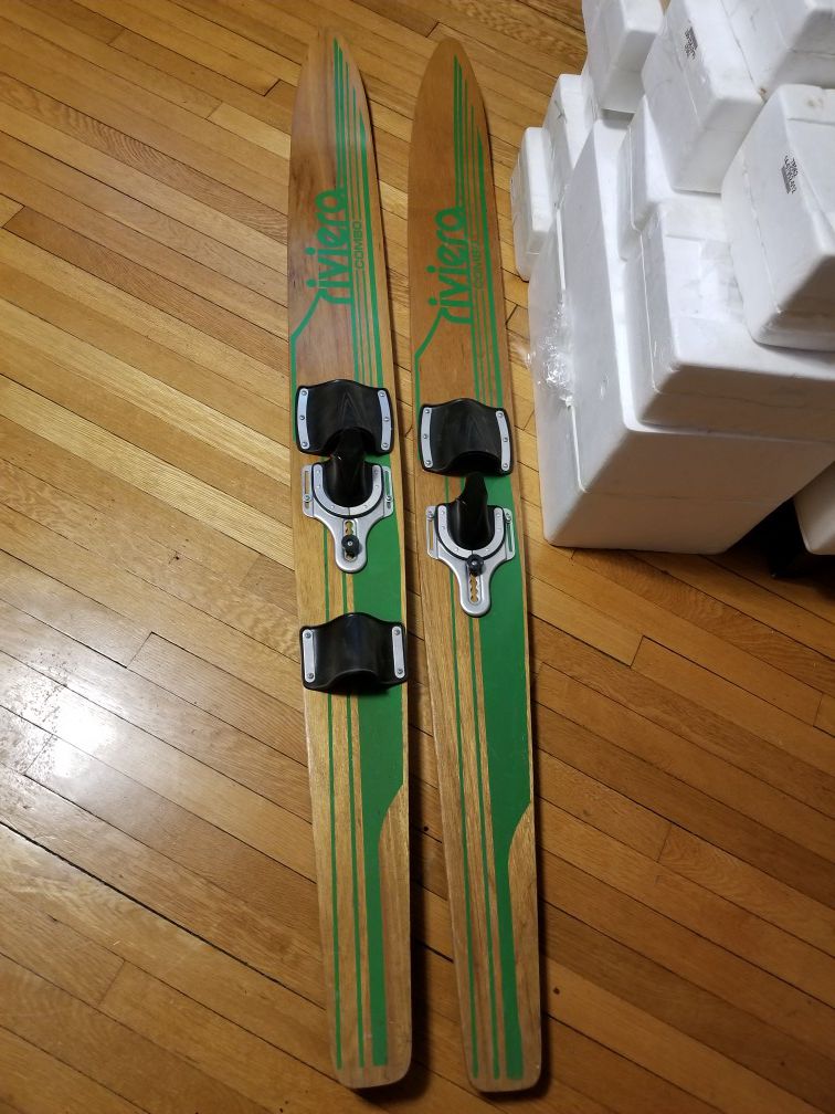 Rivera combo water skis solid wood