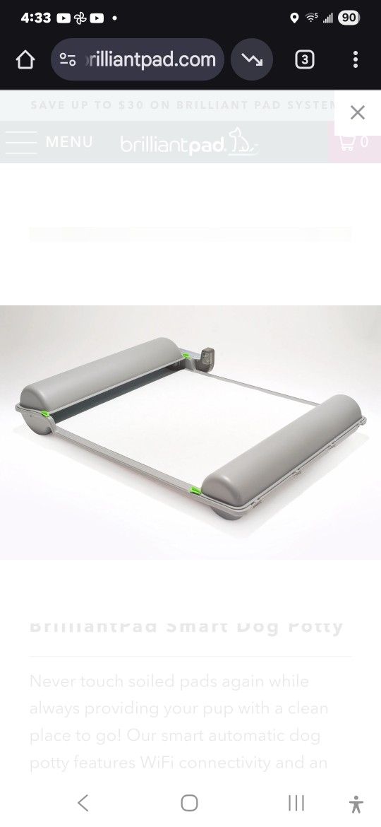 Brilliant Pad Self Cleaning Small Dog Potty Training Pad