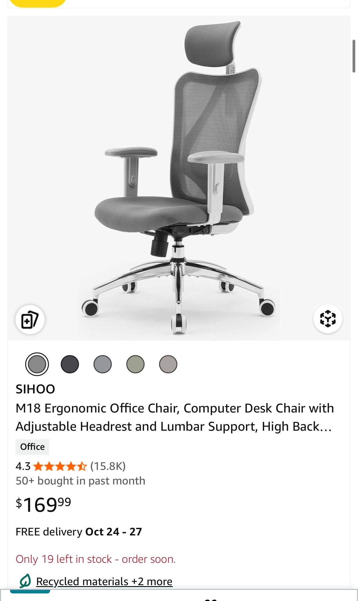Office chair Ergonomic Black 