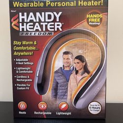 Handy Heater Fredom, Wearable Personal Heater,  Hands Free, Rechargeable NEW