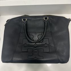 💯 Authentic Black Leather Tory Burch Bag/Purse