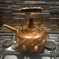 William Sonoma SIMPLEX BUCKINGHAM $495 Copper Tea Pot Kettle Excellent Condition 