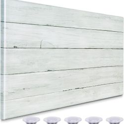 Wooden Planks Print Magnetic Surface Dry Erase Board