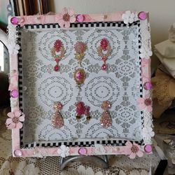 Pink Shadow Box With Jewelry