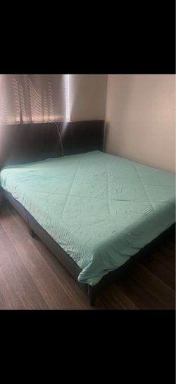 King size frame with mattress included