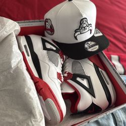 Fire Red Jordan 4s