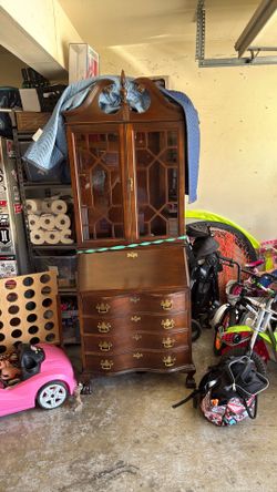 Secretary, desk cabinet with shelves super vintage