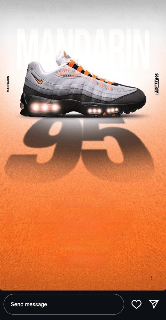 NIKE AIR MAX 95 MANDARINE BRIGHT ORANGE