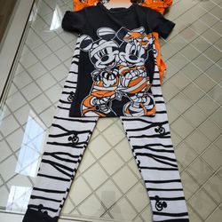 Kids 4 piece Mickey&Minnie glow in the dark pajamas