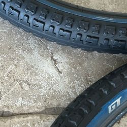 Old school gt BMX tires bubble letters