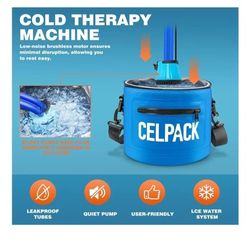 Portable Ice Therapy Machine for Post-Operative Recovery, Sports Injuries, Knee Pain, Sprains, Swelling,Full Knee Brace with Silent Pump, Timer Remote
