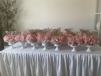 Artificial Flowers With Vase Party Decoration centerpiece