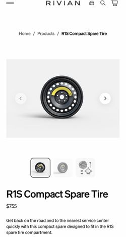 Rivian R1S Compact Spare Tirr