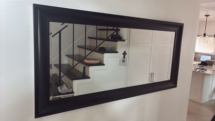 Wall Mirror with Black Frame
