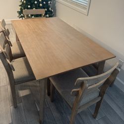 Dining Table 4 Chairs And Bench Set