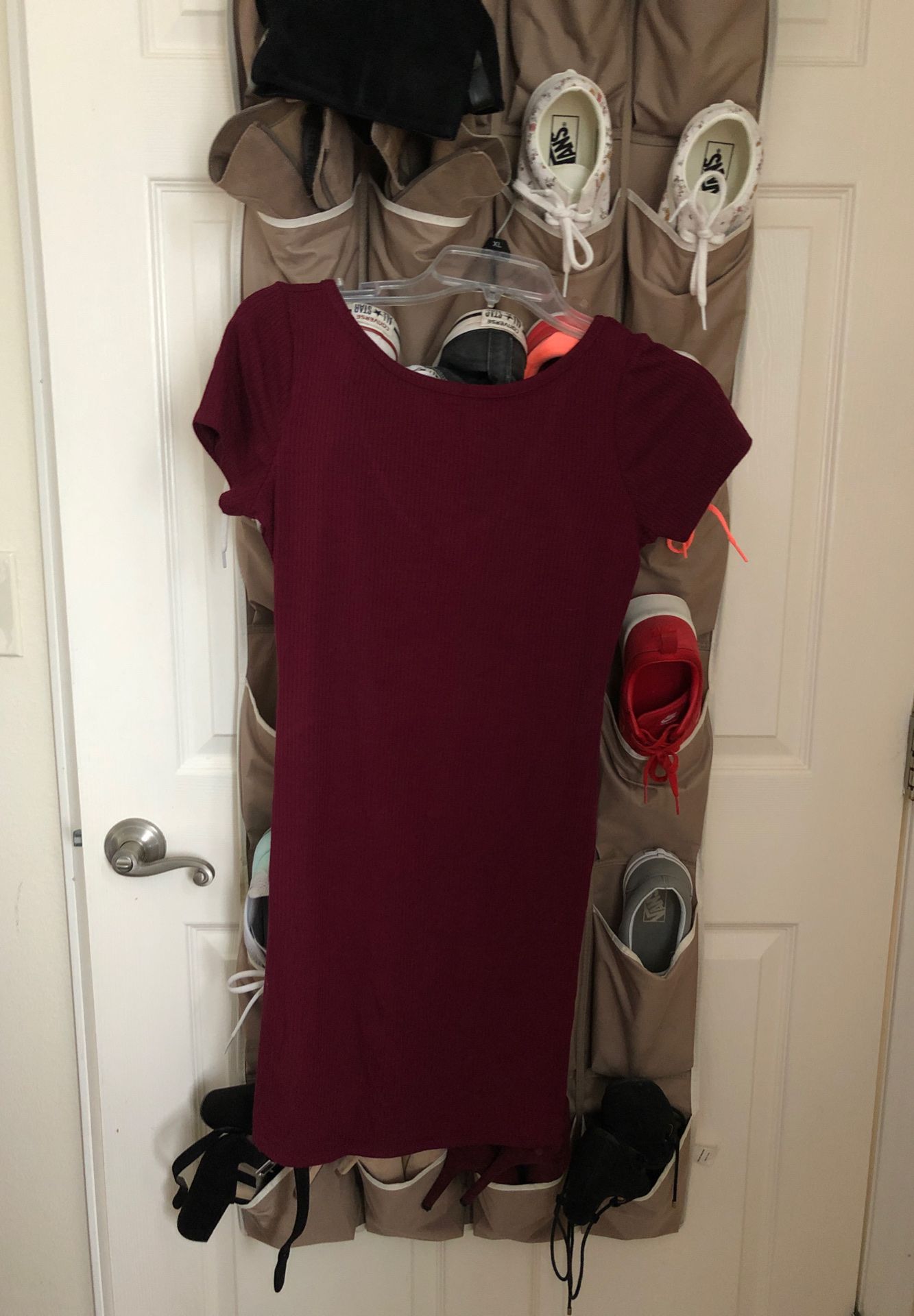 Burgundy dress