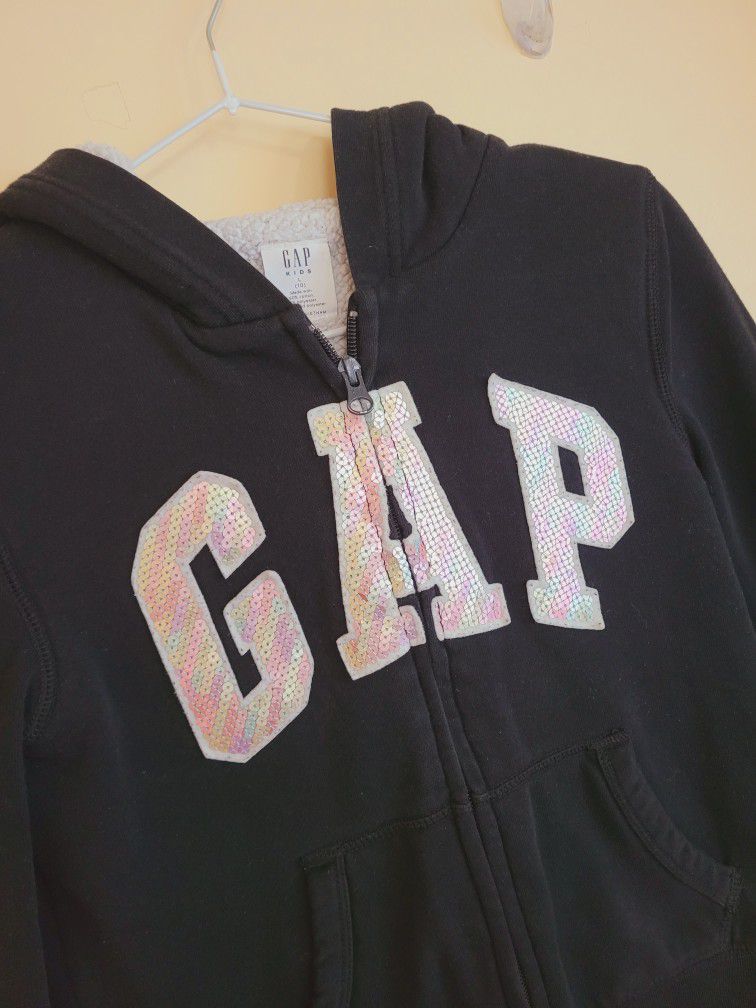 Girls Gap Sherpa Zip Up Hoodie