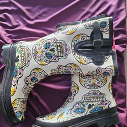 Day Of The Dead Rain Boots 
