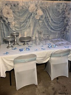 White chair covers