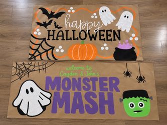 Custom Hand Painted Halloween Banner