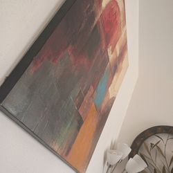 Abstract textured wall art painting