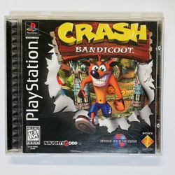 Crash Bandicoot Sony PS1 Black Label CIB w/ Registration Card
