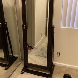 Standing Mirror Jewelry Case