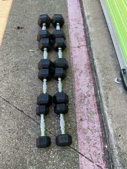 Rubber Hex Dumbbells