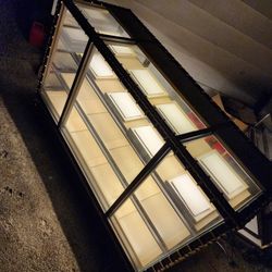 Retail store shelves with led