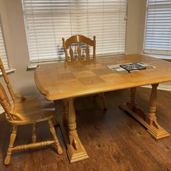 Dining table and chairs