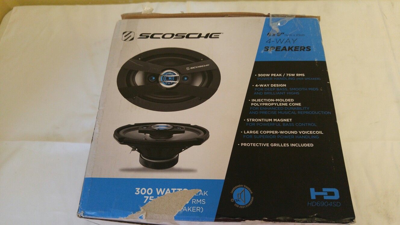 Scosche HD6904SD - 6x9" 4-Way Car Speakers (Pair)