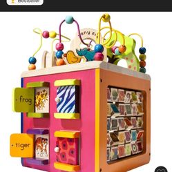 Zany Zoo Educational Wooden Activity Cube