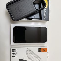 iPhone 15 Pro Max 256Gb with Case & Screen Protector (Black)