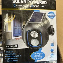 Solar Powered Motion Activated Spotlight